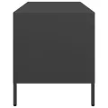 Meuble TV noir 101,5x39x43,5 cm acier laminé à froid