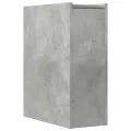 Armoire de salle de bain étroite avec roulettes gris béton
