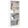 Bibliothèque blanc 60x24x143 cm bois d'ingénierie