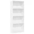 Bibliothèque blanc 60x24x143 cm bois d'ingénierie