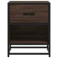 Table de chevet chêne marron 40x31x50 cm bois d'ingénierie