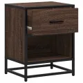 Table de chevet chêne marron 40x31x50 cm bois d'ingénierie