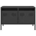 Meuble TV noir 68x39x43,5 cm acier laminé à froid
