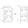 Buffet anthracite 35x39x73,5 cm acier laminé à froid