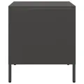 Tables de chevet 2 pcs noir 35x39x43,5 cm acier