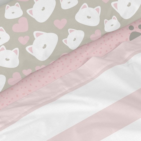 Bettwäsche-Set HappyFriday Happynois Kitty Bunt Einzelmatratze 2 Stü