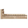 Lit bibliothèque sans matelas 90x200 cm bois de pin massif