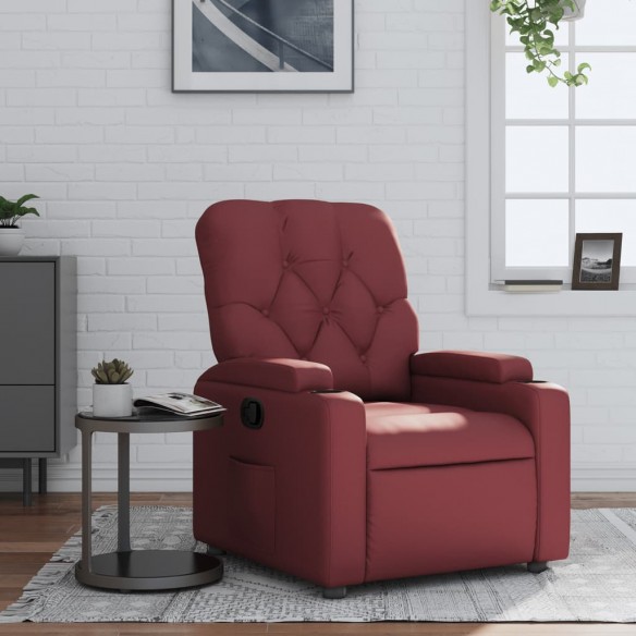 Fauteuil inclinable Rouge bordeaux Similicuir