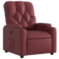 Fauteuil inclinable électrique Rouge bordeaux Similicuir