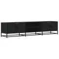 Meuble TV noir 180x35x41 cm bois d'ingénierie