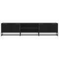 Meuble TV noir 180x35x41 cm bois d'ingénierie