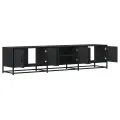 Meuble TV noir 180x35x41 cm bois d'ingénierie