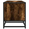 Meuble TV chêne fumé 180x35x41 cm bois d'ingénierie