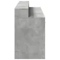 Bureau et lumières LED gris béton 160x55x91cm bois d'ingénierie