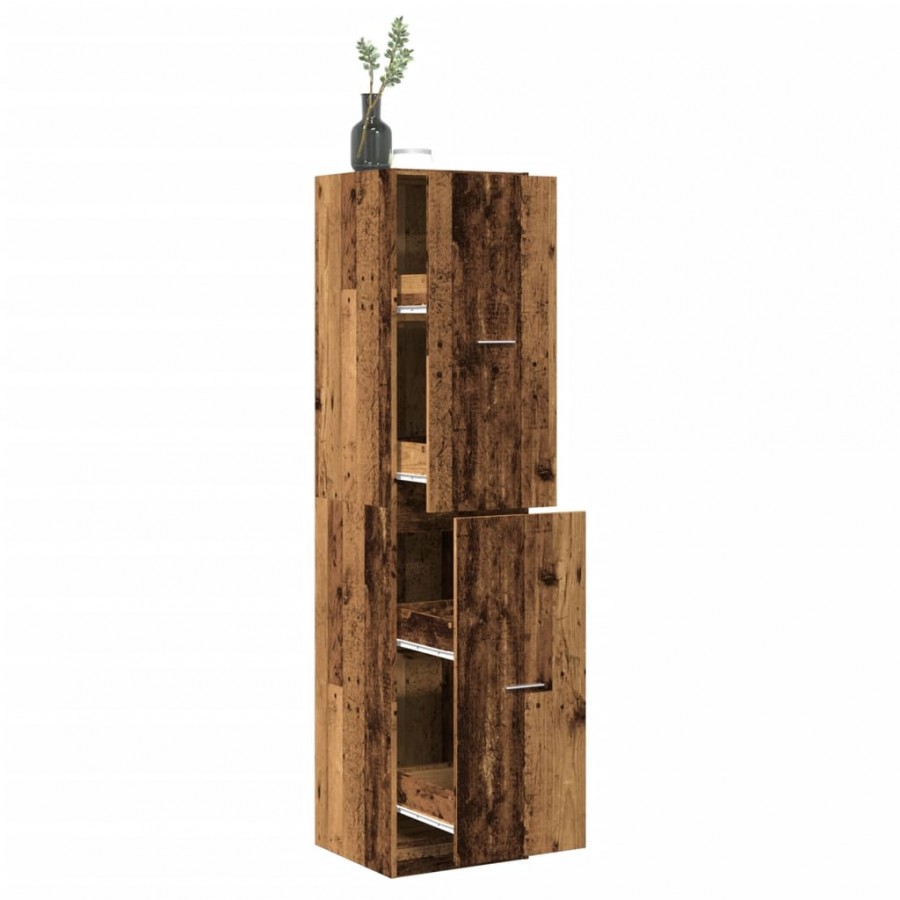 Armoire d'apothicaire vieux bois 40x41x174,5 cm bois ingénierie