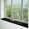 Appuis de fenêtre 2 pcs marron foncé bois de chêne massif