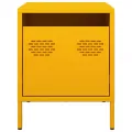 Tables de chevet 2 pcs jaune moutarde 35x39x43,5 cm acier