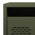 Tables de chevet 2 pcs vert olive 35x39x43,5 cm acier