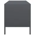 Meuble TV anthracite 101,5x39x43,5 cm acier laminé à froid