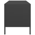 Meuble TV noir 101,5x39x43,5 cm acier laminé à froid
