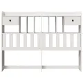 Tête de lit avec rangement blanc 160 cm bois massif de pin