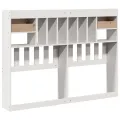 Tête de lit avec rangement blanc 160 cm bois massif de pin