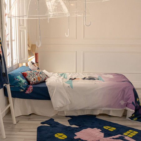 Juego de funda nórdica HappyFriday Mr Fox Nanny Multicolor Cama de 80