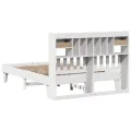 Cadre de lit sans matelas blanc 150x200 cm bois de pin massif