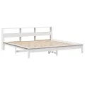 Cadre de lit sans matelas blanc 180x200 cm bois massif de pin