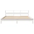 Cadre de lit sans matelas blanc 180x200 cm bois massif de pin