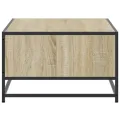 Table basse chêne sonoma 100x57x35cm bois d'ingénierie et métal