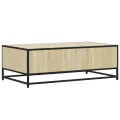 Table basse chêne sonoma 100x57x35cm bois d'ingénierie et métal