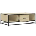 Table basse chêne sonoma 100x57x35cm bois d'ingénierie et métal