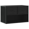 Meuble TV noir 60x31x39,5 cm bois d'ingénierie et métal