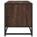 Meuble TV chêne marron 80x34,5x40 cm bois d'ingénierie et métal