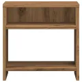 Table de chevet chêne artisanal 40x30x40 cm bois d'ingénierie