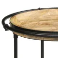 Table d'appoint Ø55x83 cm bois de manguier massif
