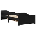 Lit de jour avec 2 tiroirs sans matelas IRUN noir 90x200 cm