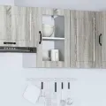 Armoire murale de cuisine avec porte en verre Porto sonoma gris