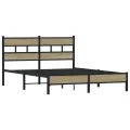 Cadre de lit sans matelas chêne sonoma 140x200 cm