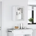 Armoire murale de cuisine avec porte en verre Porto gris béton