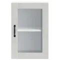 Armoire murale de cuisine avec porte en verre Porto gris béton