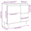Armoire de lavabo de salle de bain vieux bois 65x33x60 cm