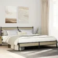 Cadre de lit en métal sans matelas chêne sonoma 180x200 cm