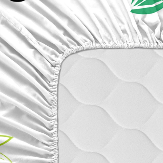 Drap housse HappyFriday MOSHI MOSHI Blanc Multicouleur 60 x 120 x 14 c