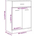 Armoire de salle de bain chêne artisanal 60x33x80 cm