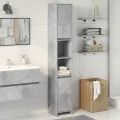 Armoire de salle de bain Gris béton 30x30x183,5 cm Aggloméré