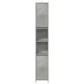 Armoire de salle de bain Gris béton 30x30x183,5 cm Aggloméré