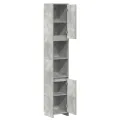 Armoire de salle de bain Gris béton 30x30x183,5 cm Aggloméré