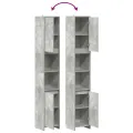 Armoire de salle de bain Gris béton 30x30x183,5 cm Aggloméré